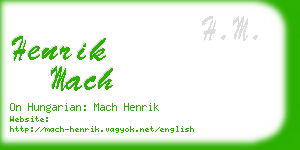 henrik mach business card